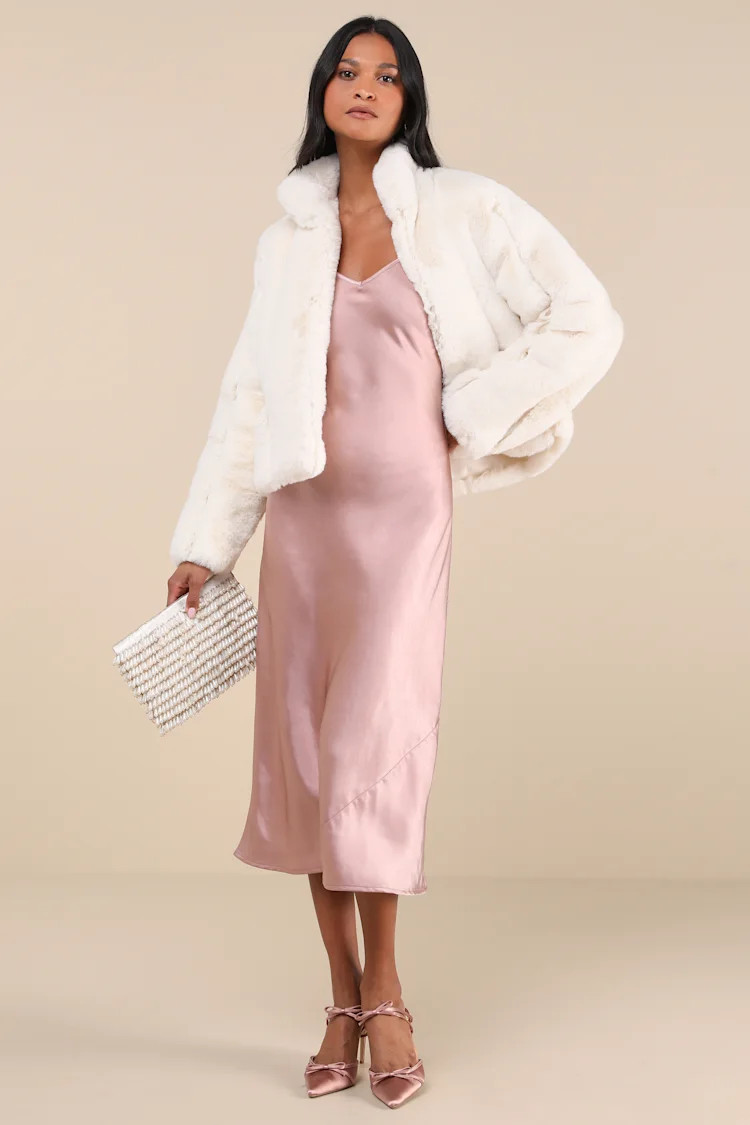 A Chic Classic Ivory Faux Fur Coat | Lulus