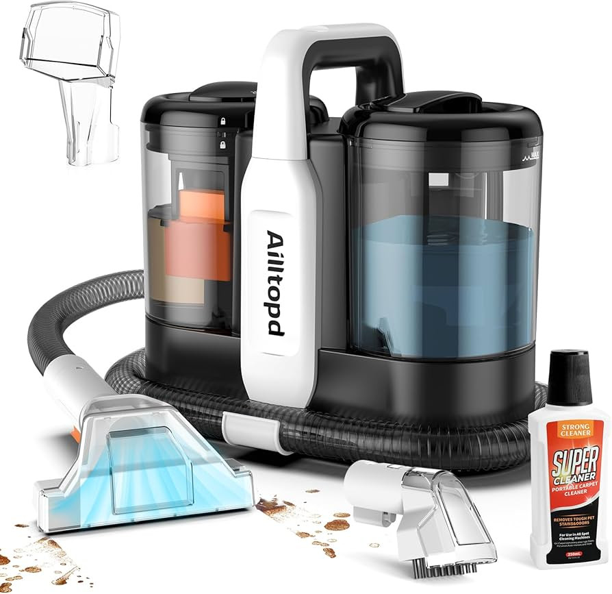 Carpet & Upholstery Spot Cleaner, Powerful Suction & Portable Spot Remover, Deep Stain Cleaning f... | Amazon (US)