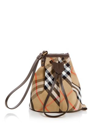 Check Drawstring Bucket Pouch | Bloomingdale's (US)