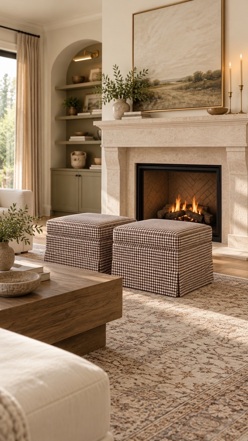 Gingham ottomans back in stock on Walmart!