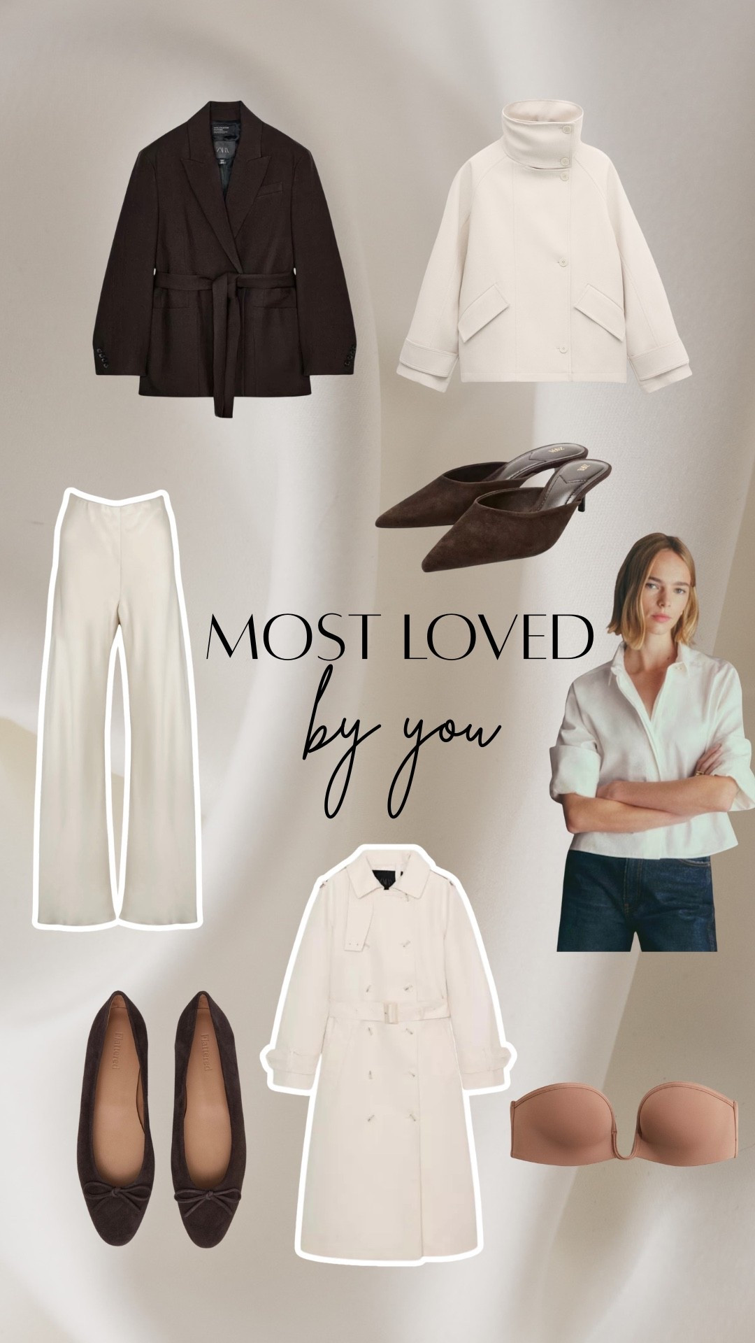 Brown blazer, belted blazer, brown suede shoes, brown suede kitten heel, brown suede ballet flats, satin trousers, funnel-neck jacket, white shirt, trench coat, funnel-neck trench coat 

#LTKSeasonal #LTKgrwm #LTKootd