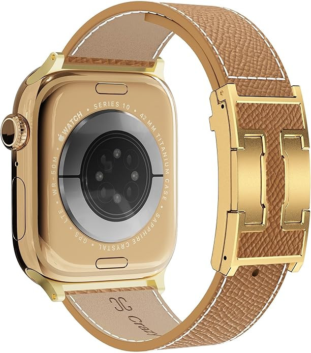Designer Leather Band Compatible with Apple Watch 49mm46mm45mm44mm42mm41mm 40mm38mm for Women,Mag... | Amazon (US)