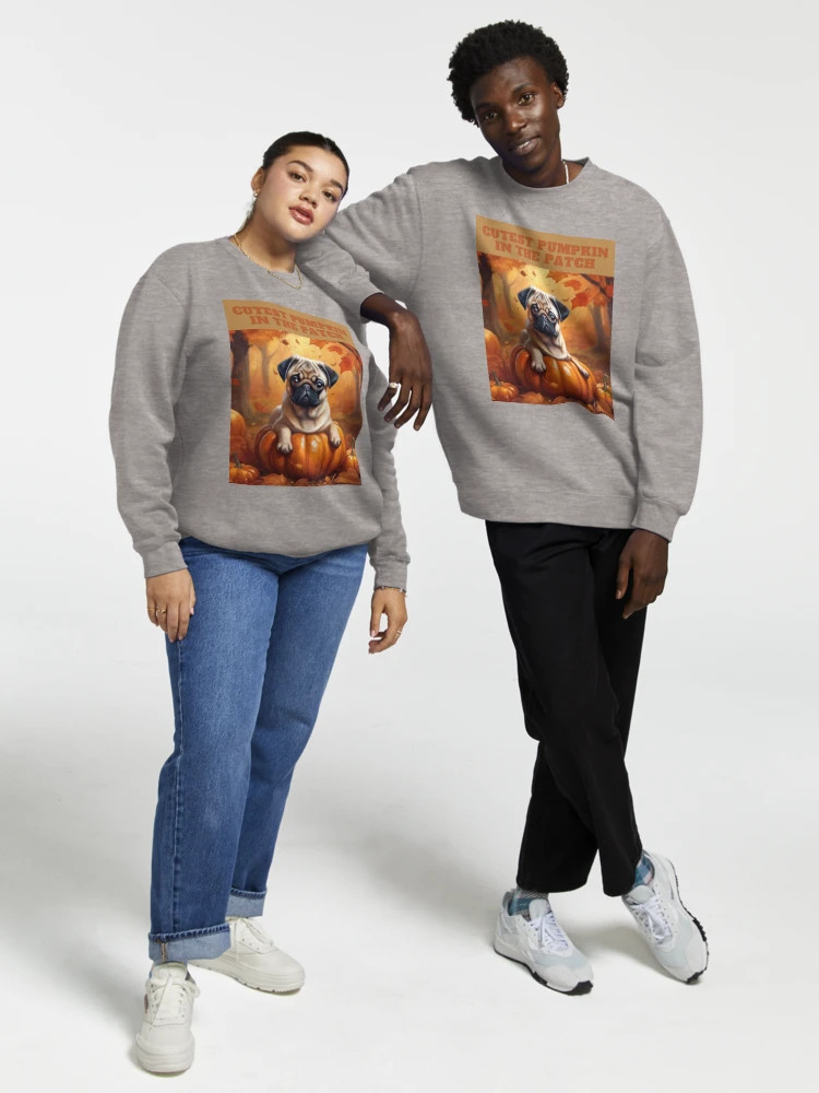 Fawn Fall Pug - Cutest Pumpkin in the Patch Pullover Sweatshirt | Redbubble (US)