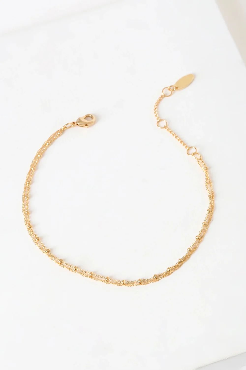 Dearly Dainty 14KT Gold Chain Layered Bracelet | Lulus (US)