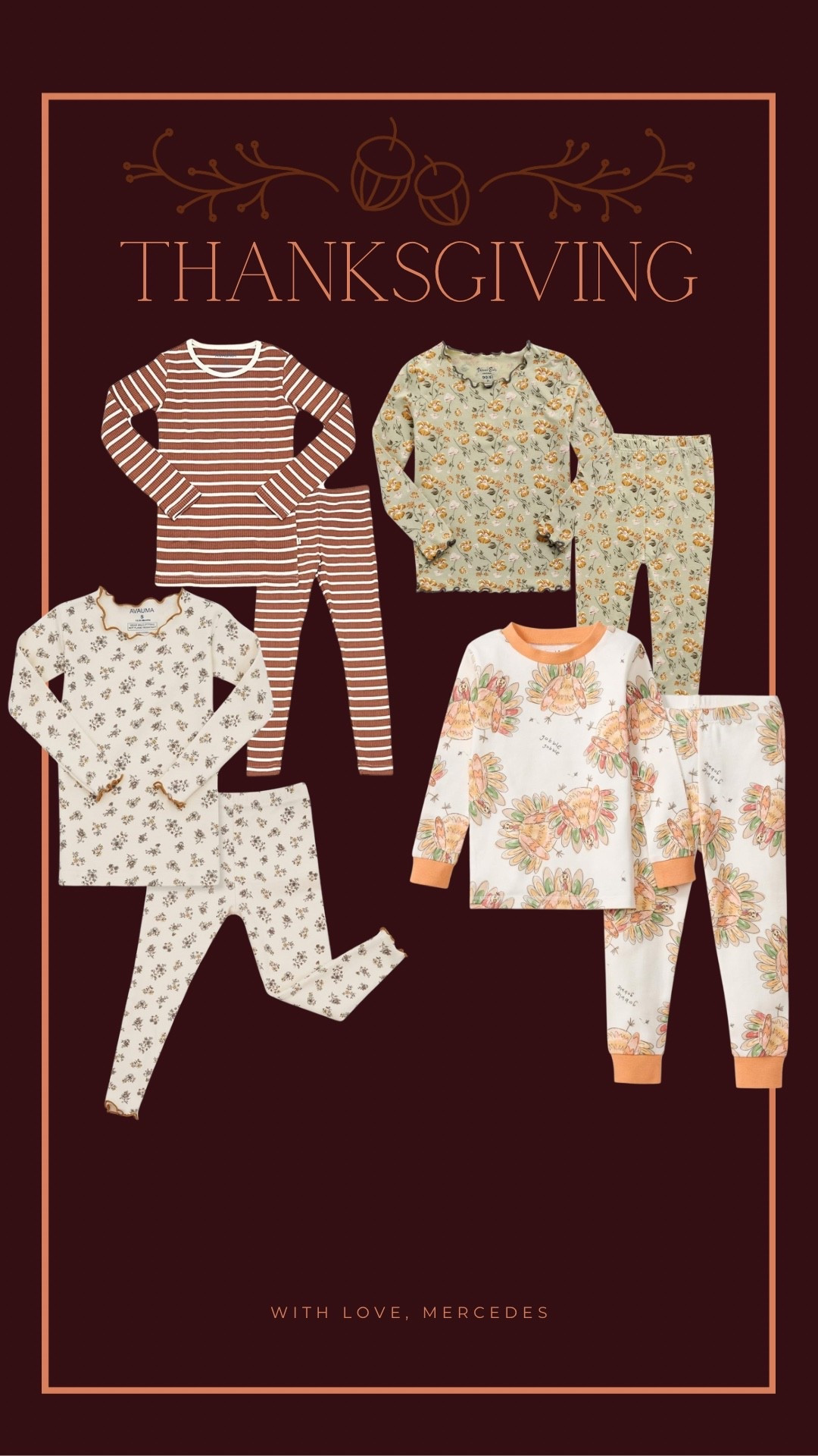 Don’t forget Thanksgiving!! These kids pajamas are so soft (the Burt’s bees ones are still soft cotton, but not quite as soft as the other 3) and perfect for November!

#LTKFindsUnder50 #LTKKids #LTKSeasonal