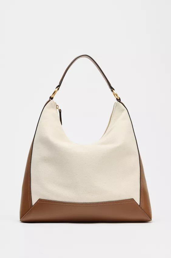 CANVAS BUCKET SHOULDER BAG | Zara US