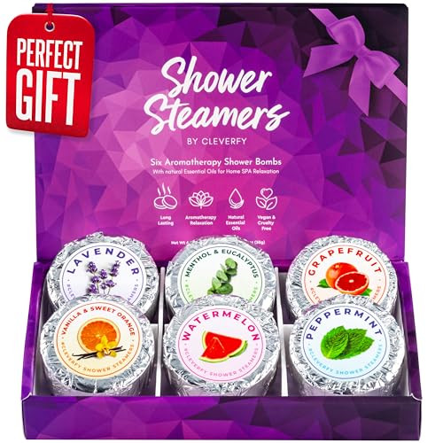 Cleverfy Shower Steamers Aromatherapy - Stocking Stuffers for Women and Men - Adults and Teens. Compact Box of 6 Premium Self Care Shower Bombs with Essential Oils. | Amazon (US)