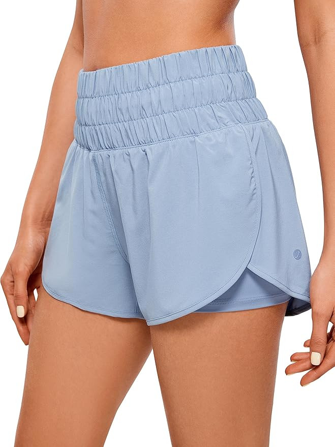 CRZ YOGA High Waisted Running Shorts for Women 3" - Split Breathable for Athletic Tennis Gym Work... | Amazon (US)