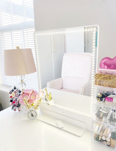 This makeup mirror is worth the splurge! The lighting is perfect and it’s super slim making it easy to fit anywhere! It also has a magnetic close up mirror and a phone holder making it easy to watch tutorials or create content 

#LTKstyletip #LTKhome #LTKbeauty