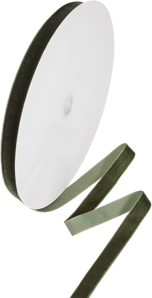 YASEO Moss Green Velvet Ribbon | Amazon (US)