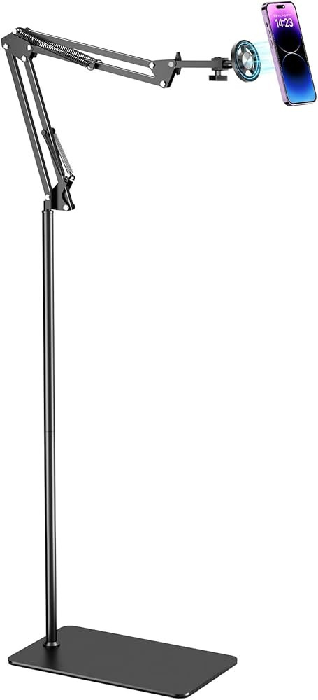 Kefotic Floor Magnetic Phone Holder for Bed Laying Down, Adjustable Bedside Phone Stand for iPhon... | Amazon (US)