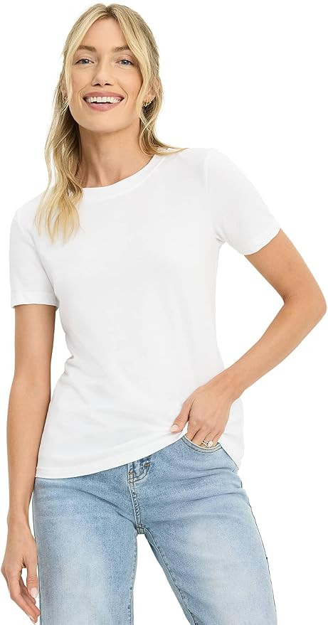 Jockey Women's Activewear Organic Cotton Stretch Short Sleeve Tee | Amazon (US)