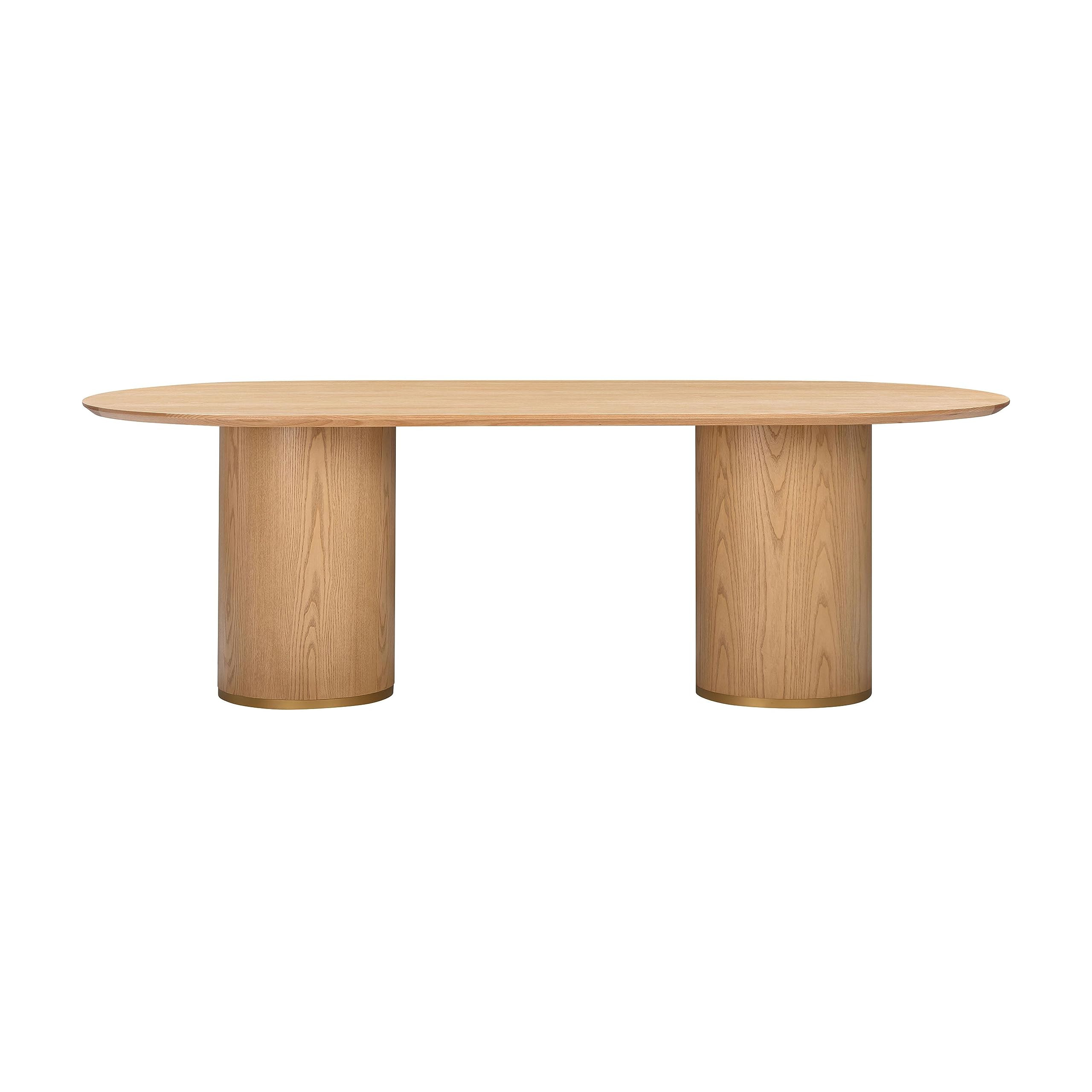 Tov Furniture Brandy Natural Ash Wood Oval Dining Table | Amazon (US)