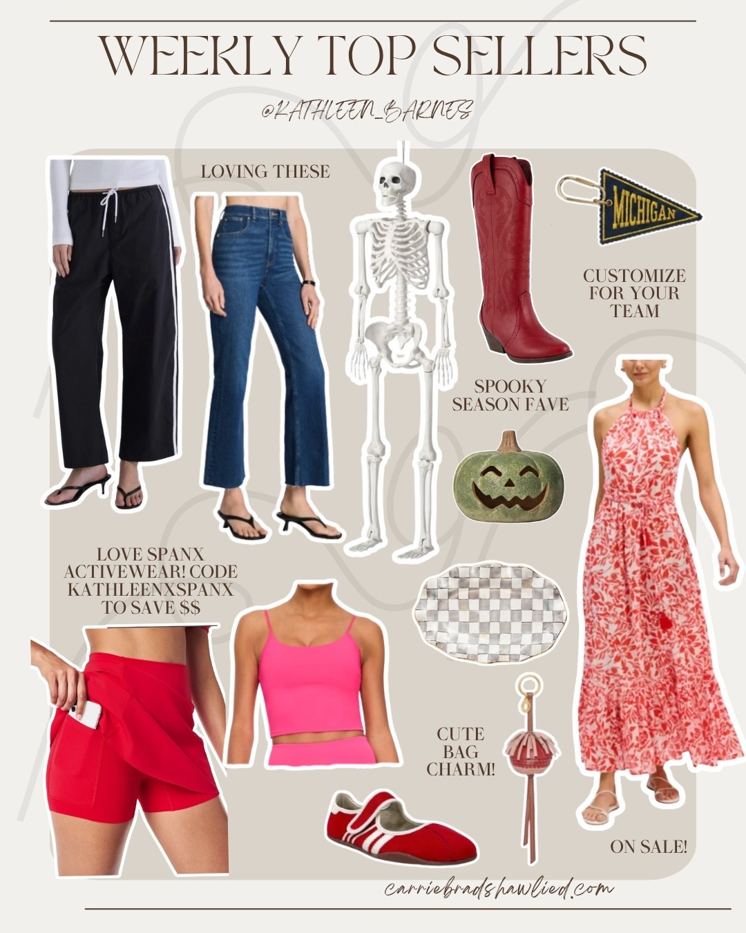 What CBL gals are loving this week — game day boots, bag charms, Spanx activewear, Halloween decor, fall decor