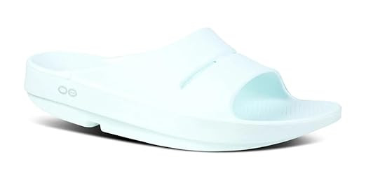 OOFOS OOahh Slide, Ice Blue - Lightweight Recovery Footwear - Reduces Stress on Feet, Joints & Ba... | Amazon (US)