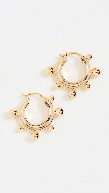 Gold Sphere Small Hoop Earrings | Shopbop