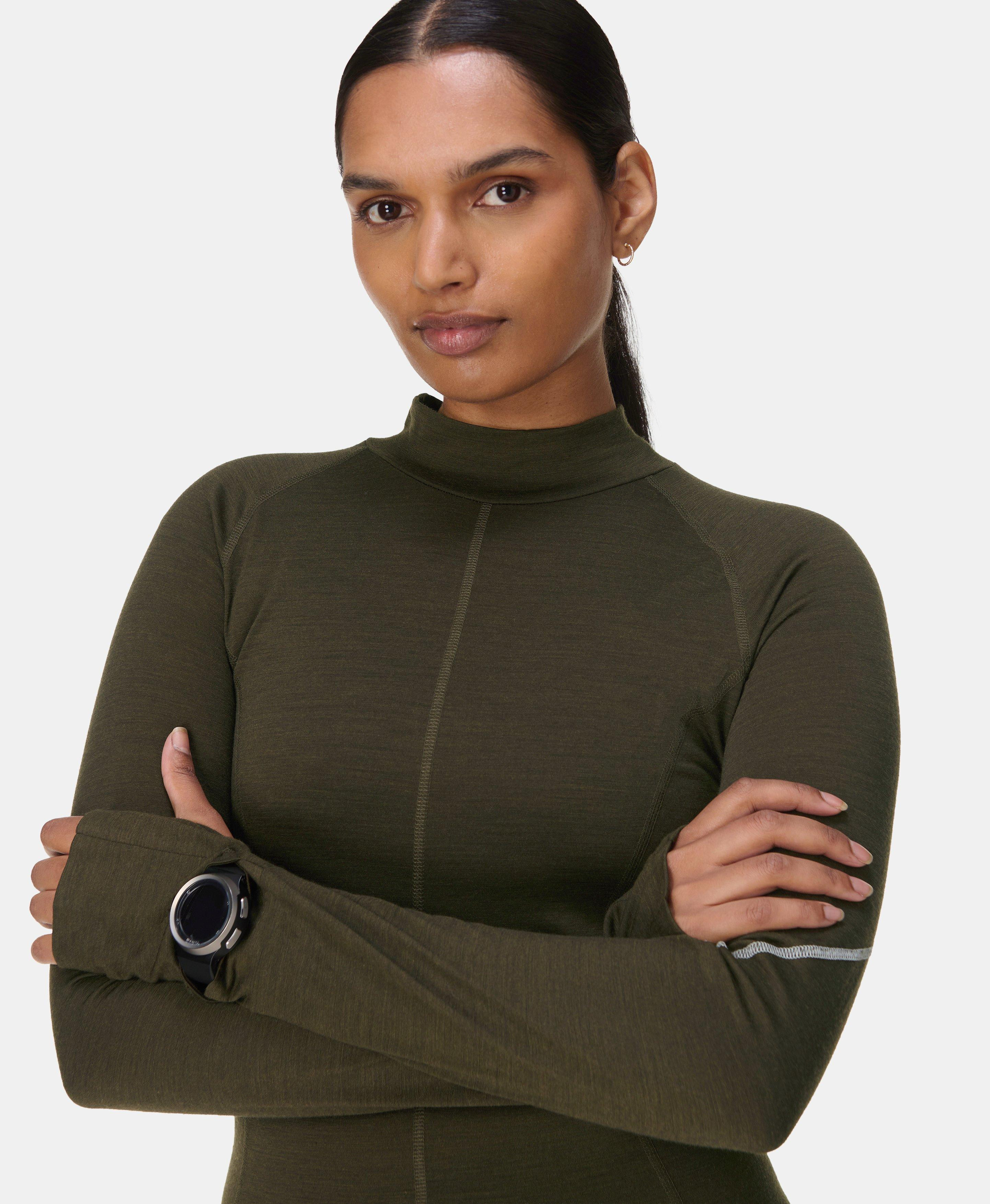 Infinity Merino Long Sleeve Running Top - Nori Green | Women's Base Layers & Long Sleeve Tops | S... | Sweaty Betty UK
