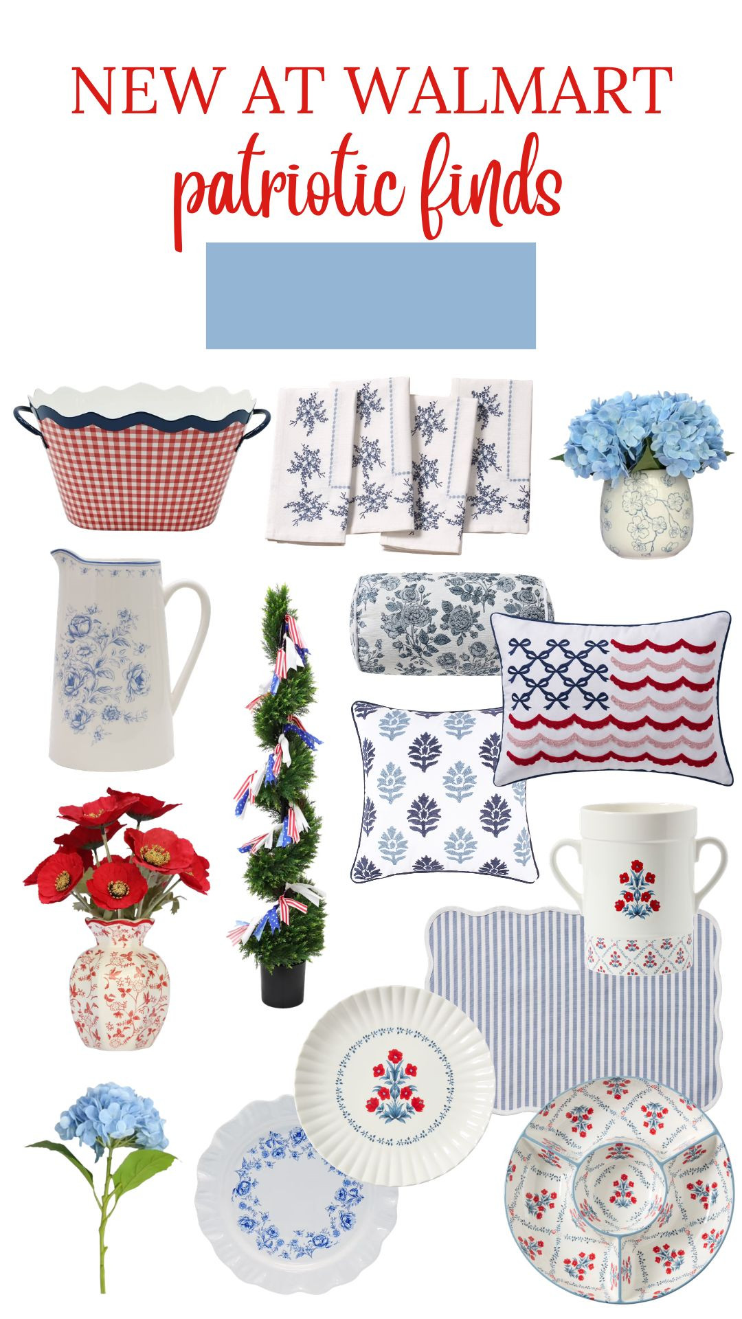 New patriotic home finds at Walmart. Fourth of July home, July 4th decor.

#LTKSeasonal #LTKHome #LTKSaleAlert