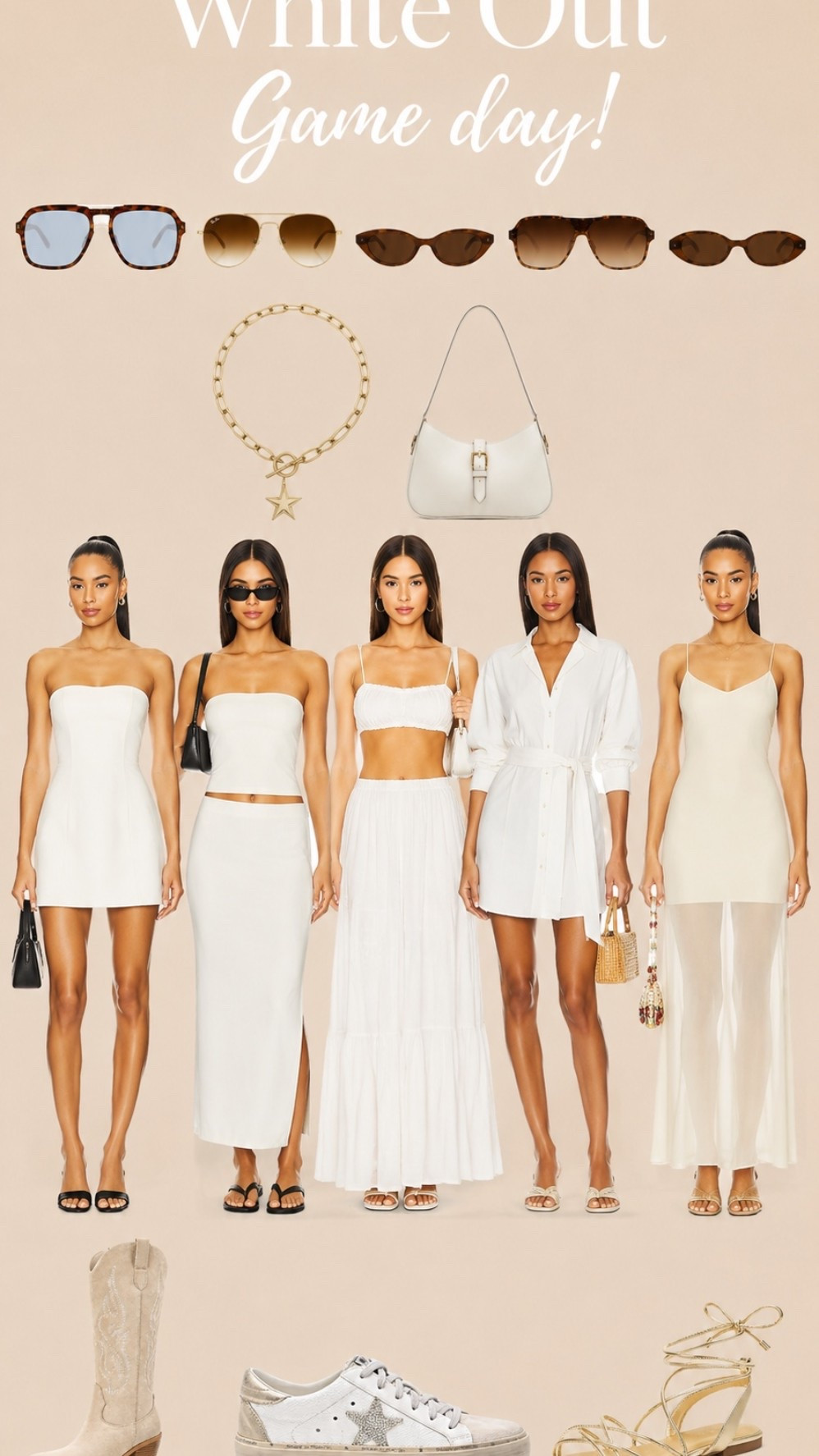 The cutest and easiest theme! White Out! Revolve has so many fun options for game days this fall, and the cutest accessories from Amazon to pair with it.

#LTKootd