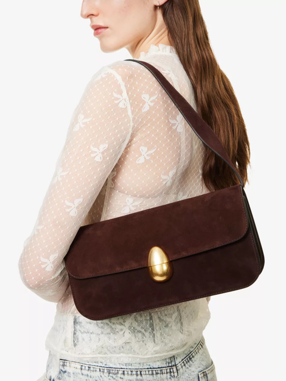 Phoenix Baguette detachable-strap suede shoulder bag | Selfridges