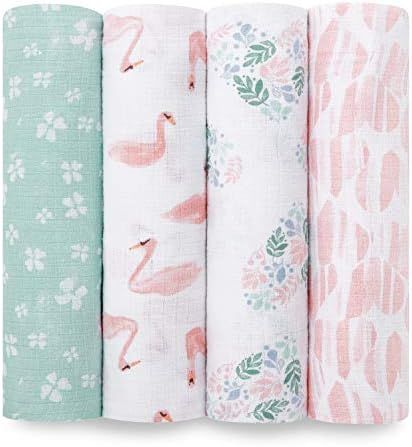aden + anais Essentials Swaddle Blanket, Muslin Blankets for Girls & Boys, Baby Receiving Swaddles,  | Amazon (US)