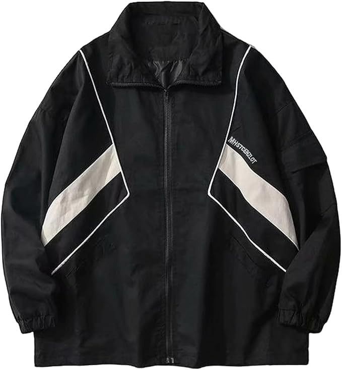 Wyeysyt Women Windbreaker Jacket Y2k Varsity Jackets Oversized Vintage 90s Jacket | Amazon (US)