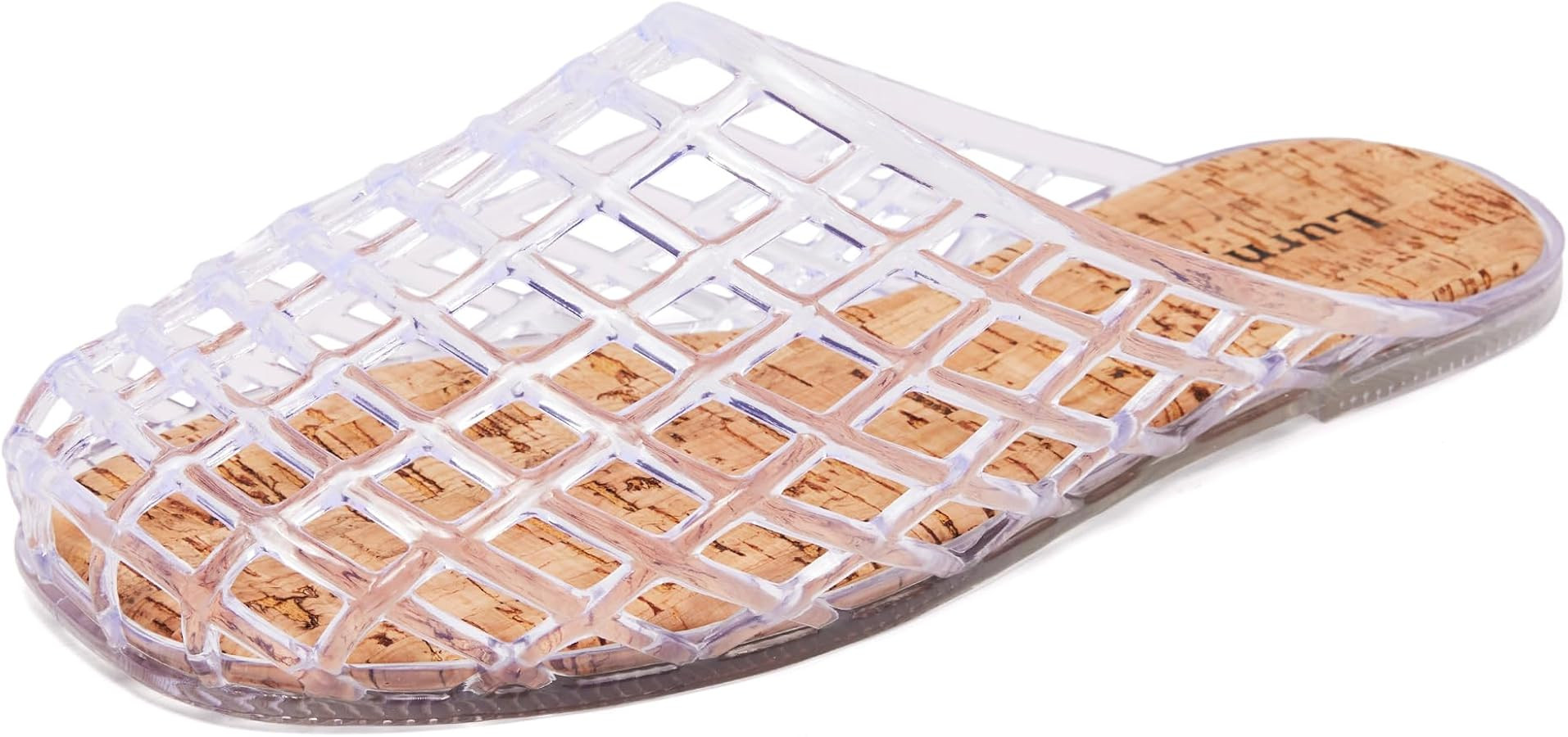 Clear Jelly Mesh Slide Sandals for Women Slip on Closed Toe Flats Sandals Summer Beach Jelly Shoe... | Amazon (US)