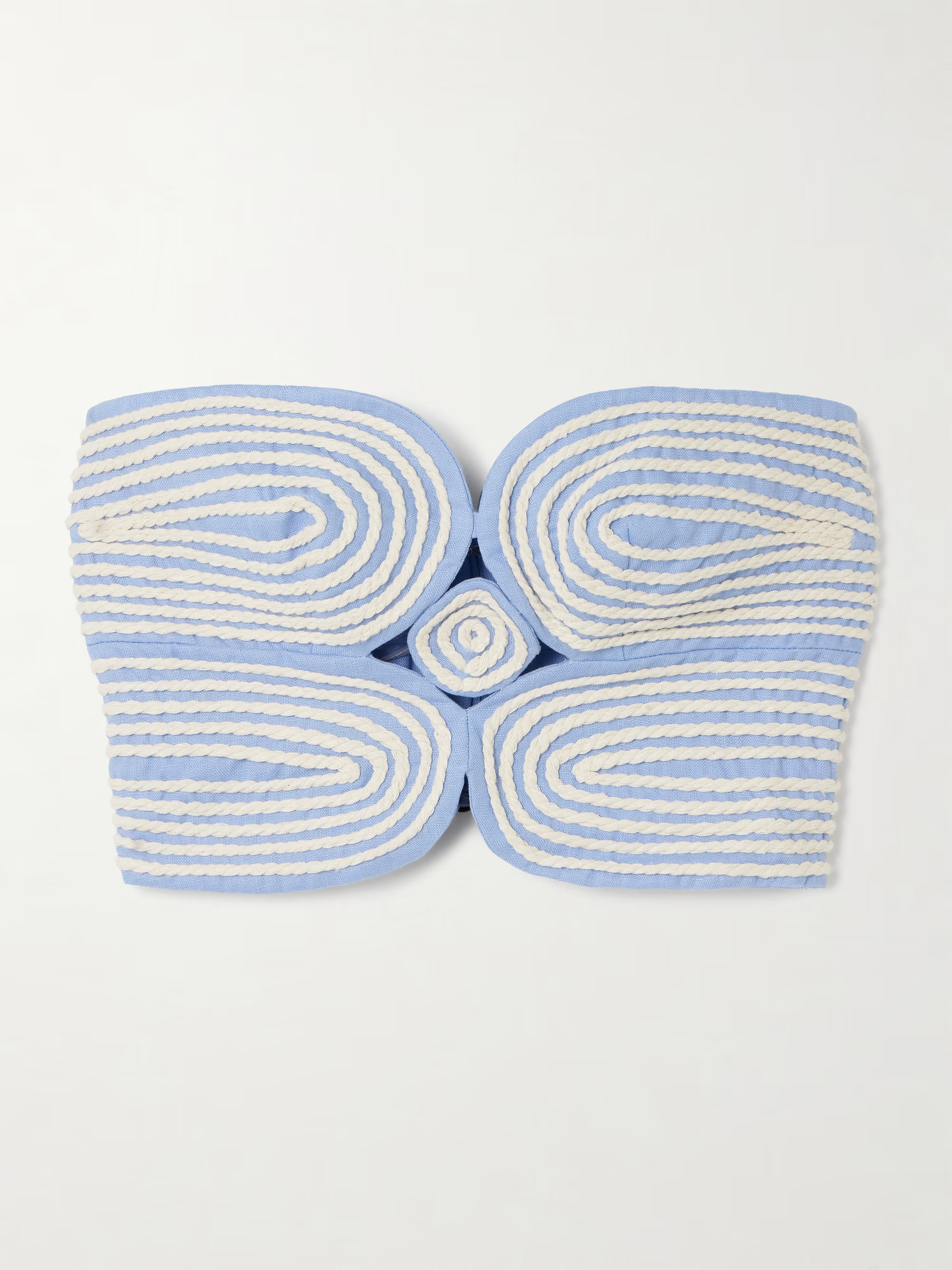 Baia cutout embroidered linen bustier top | NET-A-PORTER (UK & EU)