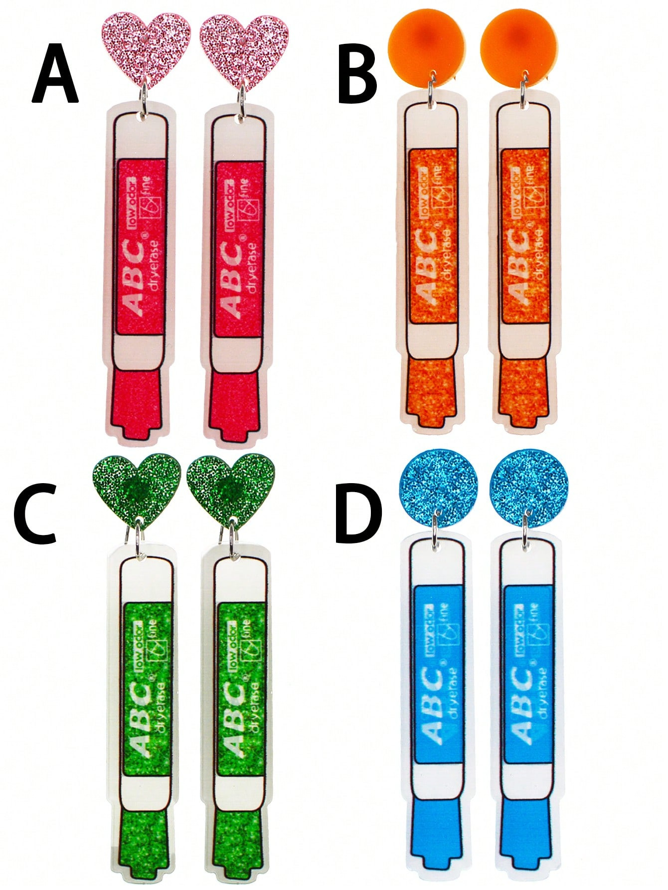 1 Pair Of Cute Markers, Pencils, Teachers' Day Gifts For Teachers And Classmates, Bright Colors, ... | SHEIN