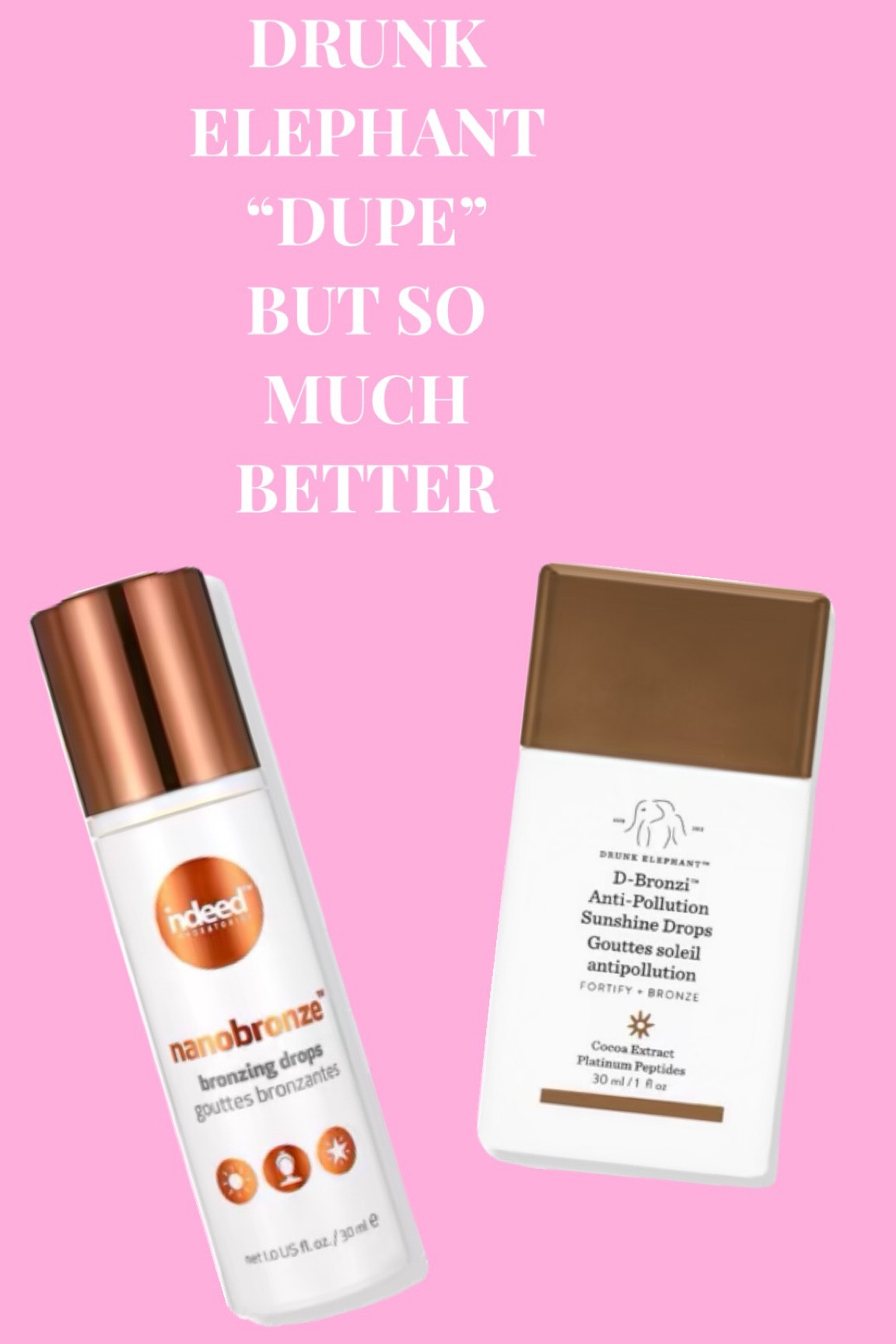 If the D-Bronzi Drops from Drunk Elephant are too light for your complexion, I have found the perfect “dupe” but it’s so much better! 

#LTKU #LTKbeauty #LTKunder100