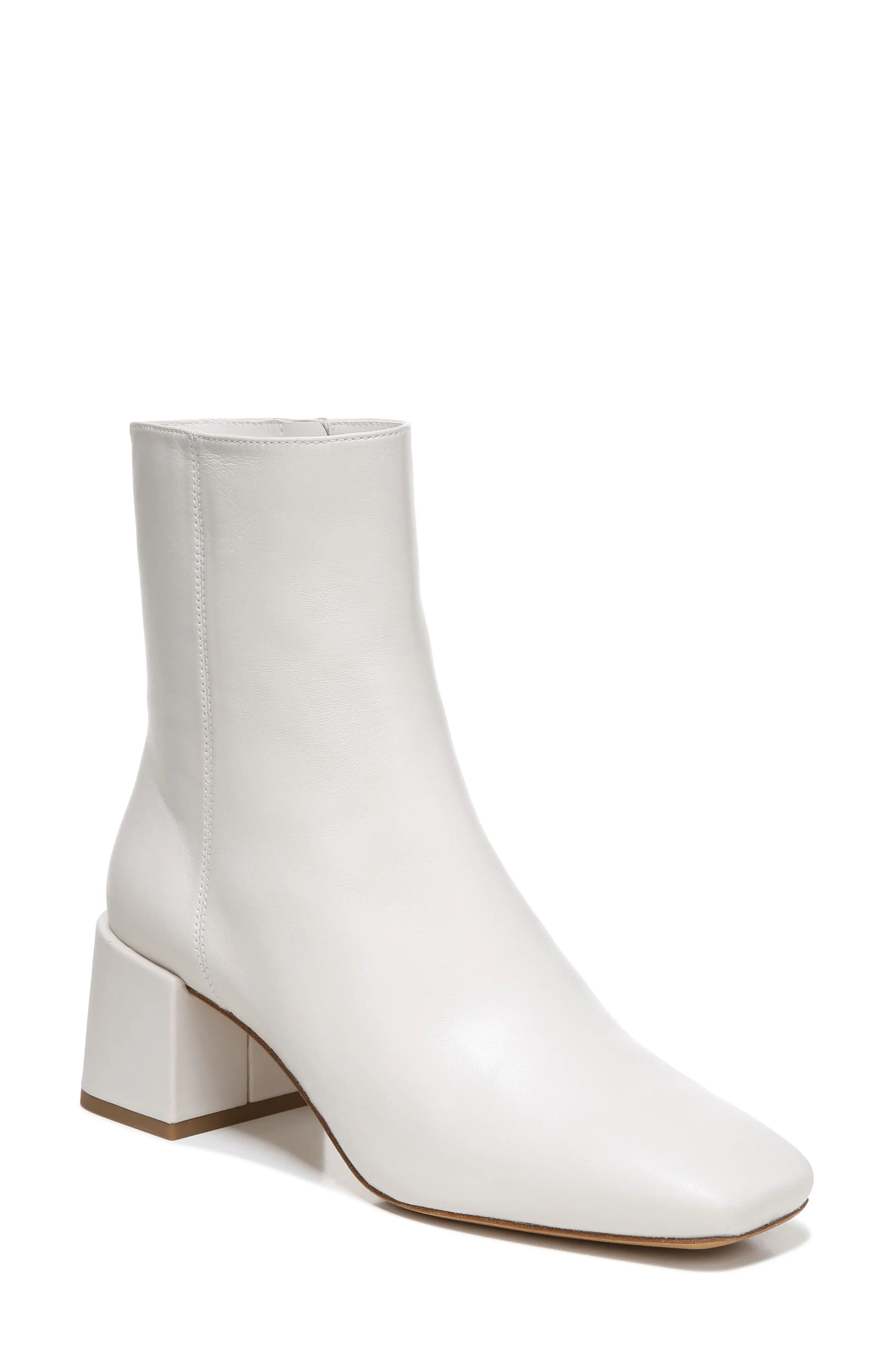 Women's Vince Kaye Block Heel Bootie, Size 6 M - White | Nordstrom