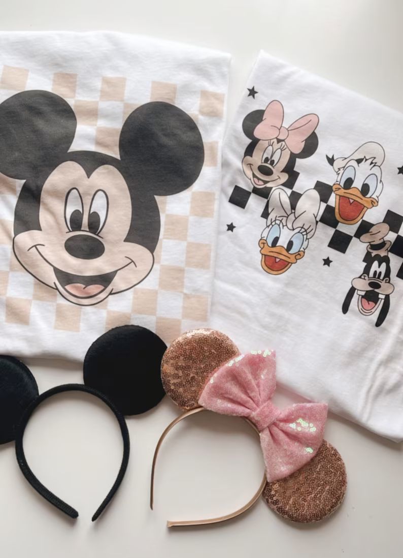 Mickey Shirt Retro Disney Shirt Mickey Checkered Disney - Etsy | Etsy (US)