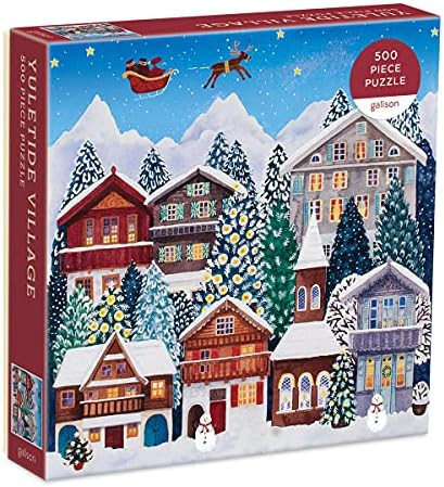 Yuletide Village 500 Piece Puzzle from Galison - Featuring Colorful and Charming Illustrations of... | Amazon (US)