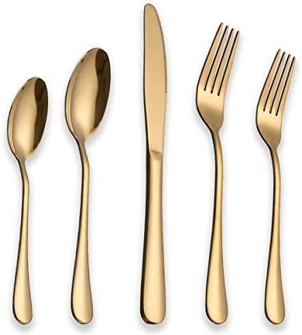 Gold Flatware Set, Cutlery Set, Kitchen Utensils Set, Gold Forks And Knives, Kitchen Decor, Kitchen  | Amazon (US)