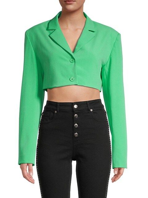 Danielle Bernstein Solid-Colored Cropped Blazer on SALE | Saks OFF 5TH | Saks Fifth Avenue OFF 5TH