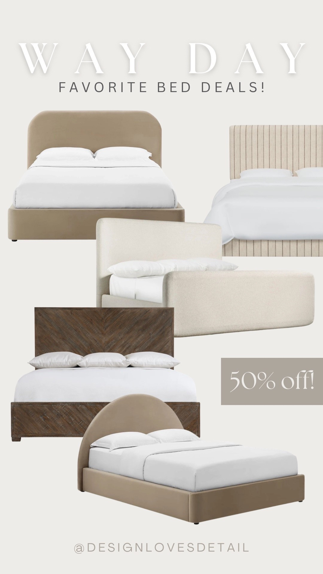 Great beds at a variety of price points! These were some of the best bang for your buck, my bed is Bernhardt brand and their quality is so good!!! You can get them for half off with Way Day! Best time to shop 

#wayfairwayday #wayday #wayfair #waydaydeals #bed 

#LTKSaleAlert #LTKHome #LTKdayinmylife