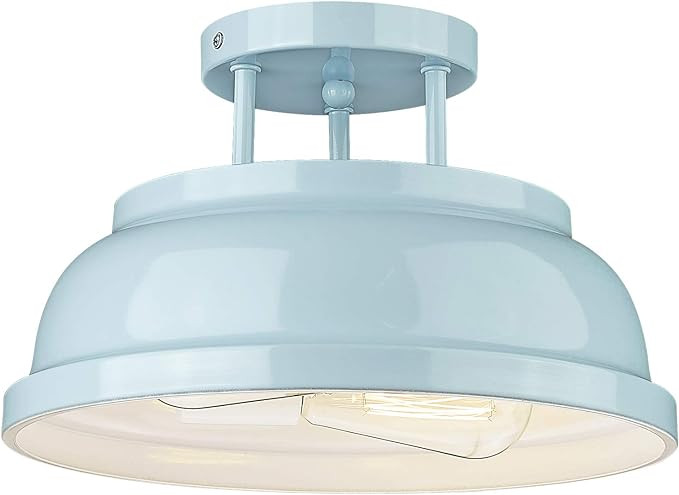 Zeyu Modern Semi Flush Ceiling Light - 2-Light Ceiling Light Fixture for Living Room Bedroom Kitc... | Amazon (US)