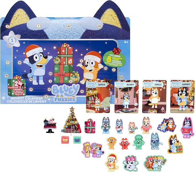 BLUEY Fuzzies Advent Calendar Pack, 8 Exclusive Mini-Figures | Amazon (US)