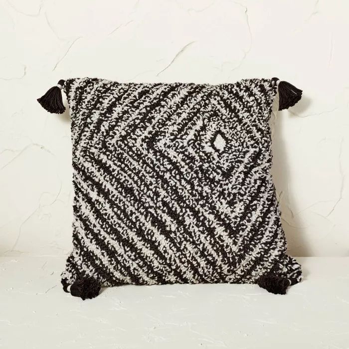 Chunky Textured Diamond Patterned Square Throw Pillow - Opalhouse™ designed with Jungalow™ | Target