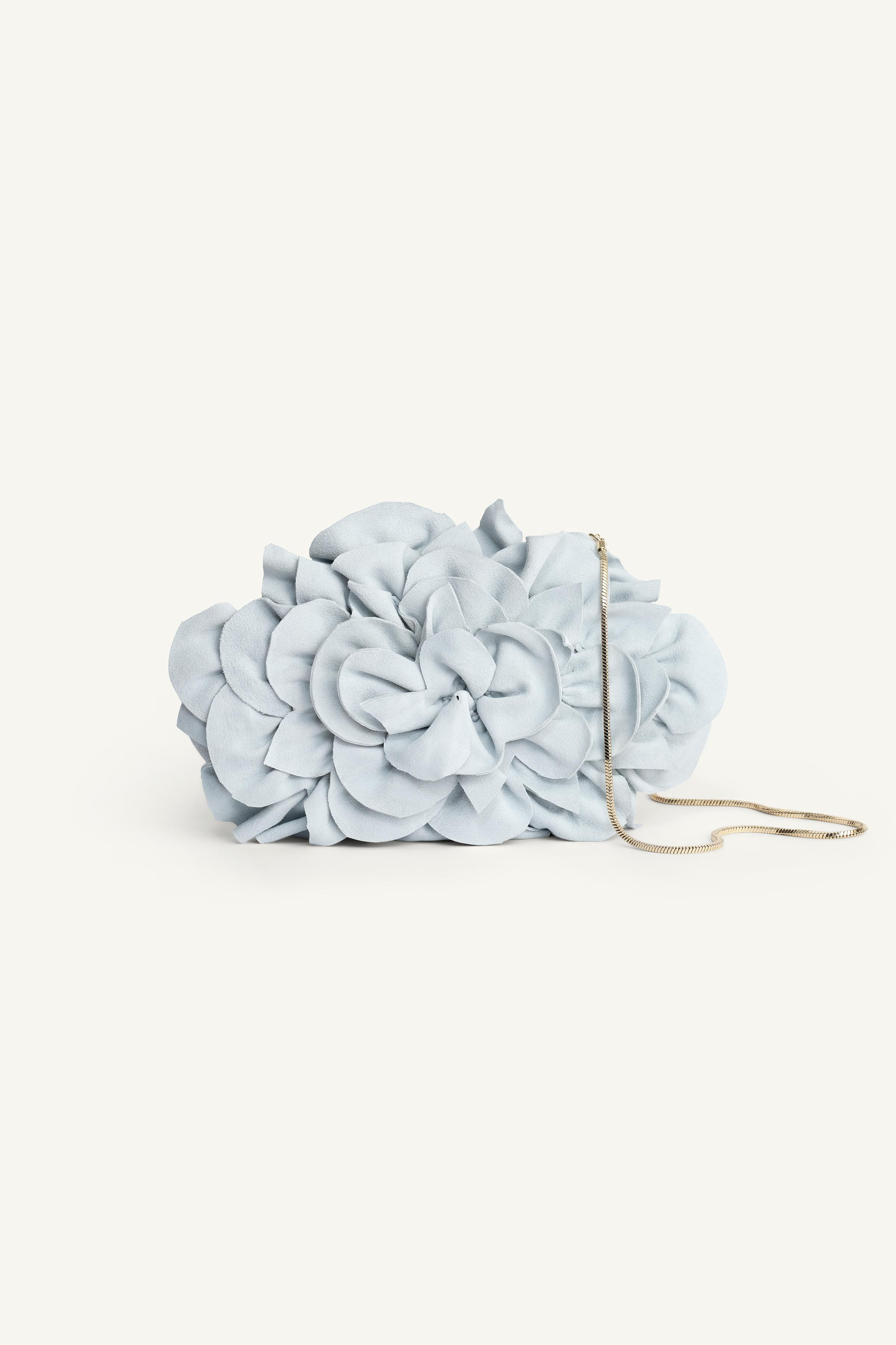 LIMITED EDITION LEATHER FLORAL CLUTCH | Zara UK