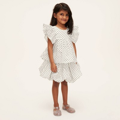 Toddler Mini Polka Dot Flutter 2pc Top and Bottom Set - kate spade new york x Target Cream/Black | Target