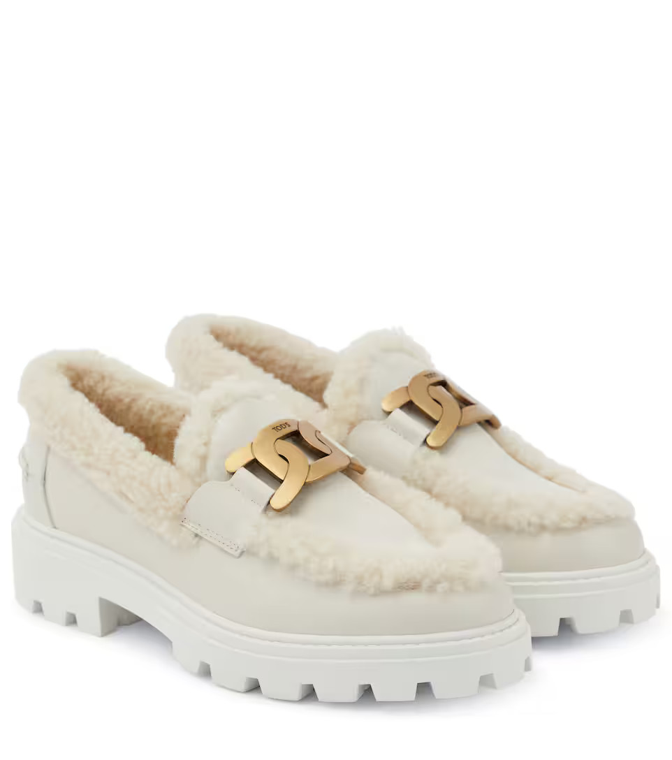Kate leather and shearling loafers | Mytheresa (INTL)