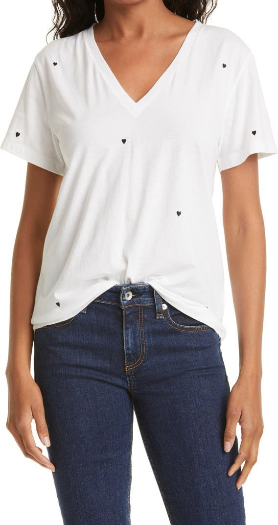 Cara V-Neck Cotton Blend Top | Nordstrom