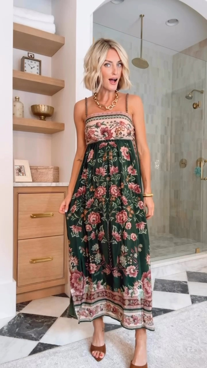 The colors on this dress! 😍 Obsessed! Wearing an XS! #anthropartner @anthropologie 

Loverly Grey, Anthropologie, pre fall dress, maxi dress 

#LTKStyleTip #LTKSeasonal