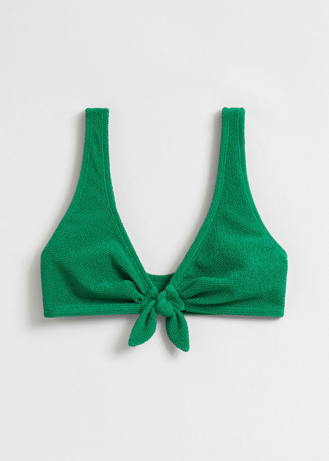 Crepe Knot Tie Bikini Top | & Other Stories US