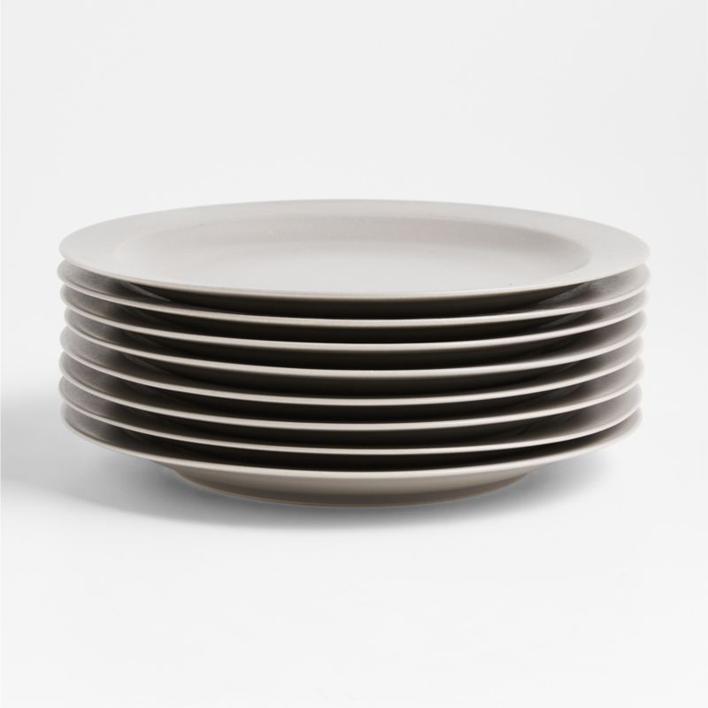 Paige Grey Dinner Plates, Set of 8 | Crate & Barrel | Crate & Barrel