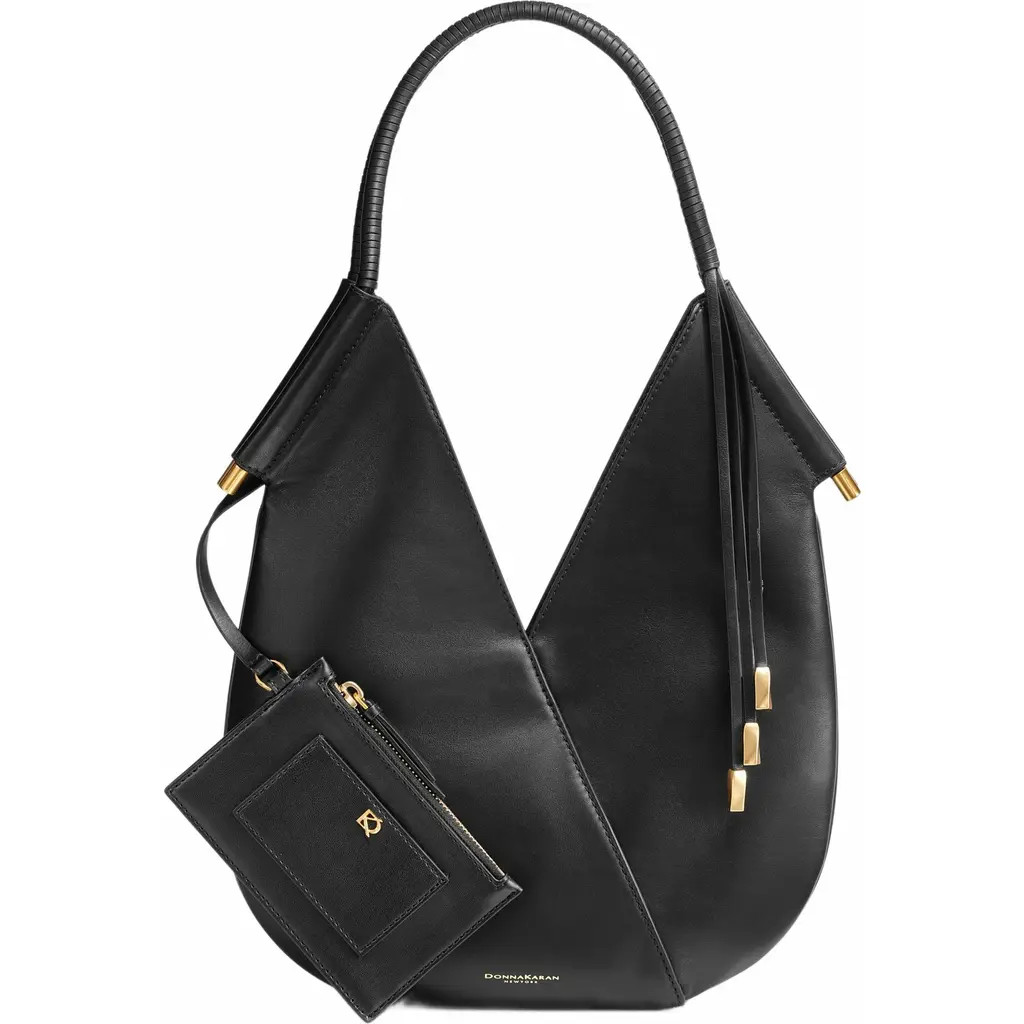 Donna Karan New York Baldwin Shoulder Bag in Black/gold at Nordstrom | Nordstrom