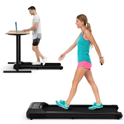 Walking Pad w/265 lbs Capacity Remote Control & LED Display Under Desk Treadmill Black | Target