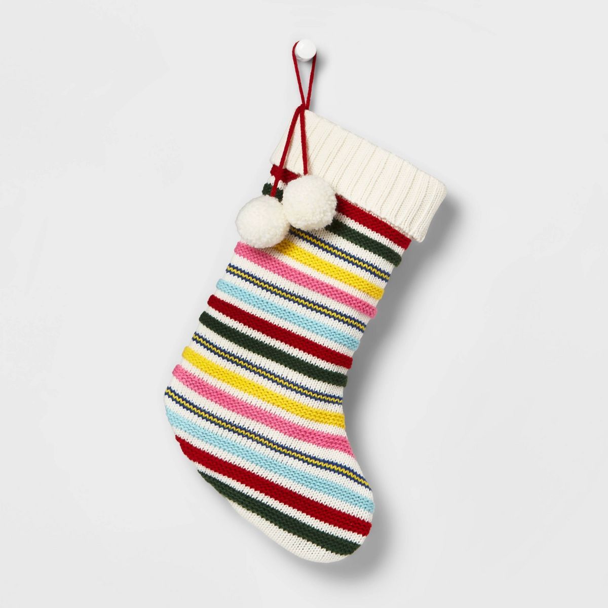 20" Knit Striped Christmas Stocking Brights - Wondershop™ | Target