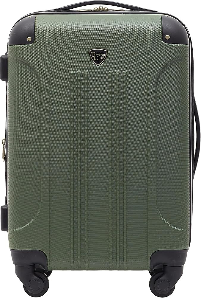 Travelers Club Chicago Hardside Expandable Spinner Luggage, Thyme Green, 22" Carry-On | Amazon (US)